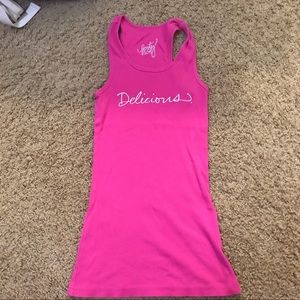 hot pink “delicious” tank top | size s | victoria’s secret
